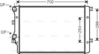 AVA VN2206 - Radiator, engine cooling car-mod.net