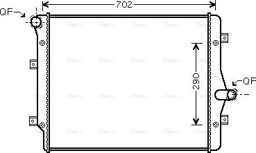 AVA VN2208 - Radiator, engine cooling car-mod.net