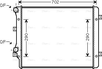AVA VN2207 - Radiator, engine cooling car-mod.net