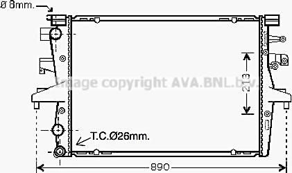 AVA VNA2230 - Radiator, engine cooling car-mod.net