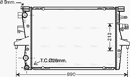 AVA VN2230 - Radiator, engine cooling car-mod.net