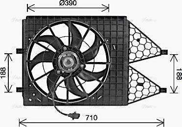 AVA VN7545 - Fan, radiator car-mod.net