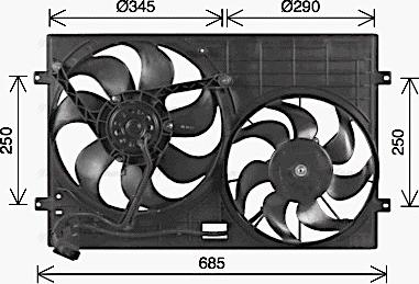 AVA VN7543 - Fan, radiator car-mod.net