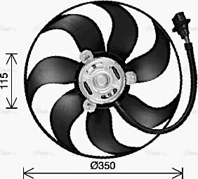 AVA VN7553 - Fan, radiator car-mod.net