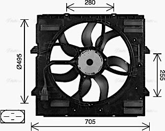 AVA VN7552 - Fan, radiator car-mod.net