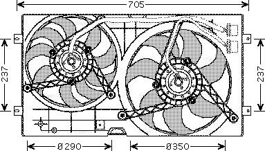 AVA VN7503 - Fan, radiator car-mod.net