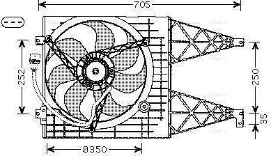 AVA VN7513 - Fan, radiator car-mod.net