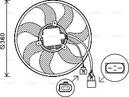 AVA VN7537 - Fan, radiator car-mod.net