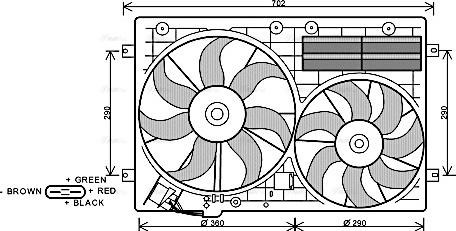 AVA VN7529 - Fan, radiator car-mod.net
