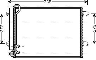 AVA VNA5225D - Condenser, air conditioning car-mod.net
