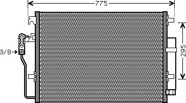 AVA VNA5277D - Condenser, air conditioning car-mod.net