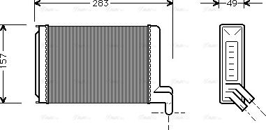 AVA VNA6067 - Heat Exchanger, interior heating car-mod.net
