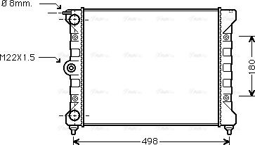 AVA VNA2039 - Radiator, engine cooling car-mod.net