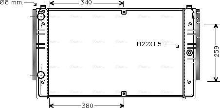 AVA VNA2149 - Radiator, engine cooling car-mod.net