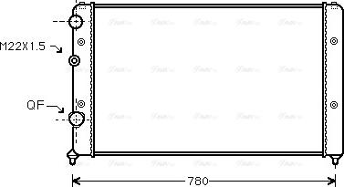 AVA VNA2122 - Radiator, engine cooling car-mod.net