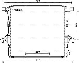 AVA VNA2363 - Radiator, engine cooling car-mod.net
