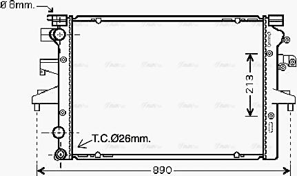 AVA VNA2231 - Radiator, engine cooling car-mod.net