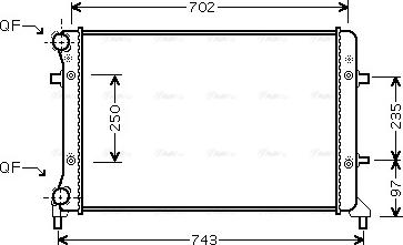AVA VNA2223 - Radiator, engine cooling car-mod.net