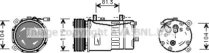 AVA VNAK046 - Compressor, air conditioning car-mod.net
