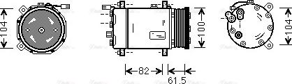 AVA VNAK167 - Compressor, air conditioning car-mod.net
