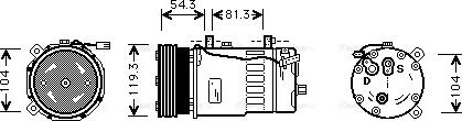 AVA VNAK280 - Compressor, air conditioning car-mod.net