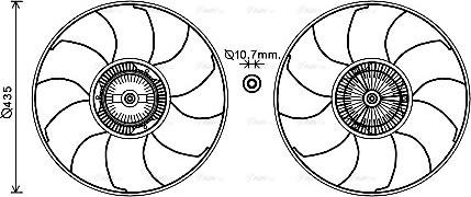 AVA VNF332 - Fan, radiator car-mod.net