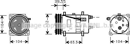 AVA VNK074 - Compressor, air conditioning car-mod.net