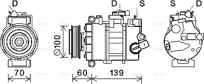 AVA VNK356 - Compressor, air conditioning car-mod.net