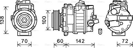 AVA VNK386 - Compressor, air conditioning car-mod.net