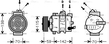 AVA VNK284 - Compressor, air conditioning car-mod.net