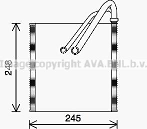 AVA VNV400 - Evaporator, air conditioning car-mod.net