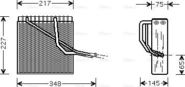 AVA VNV055 - Evaporator, air conditioning car-mod.net
