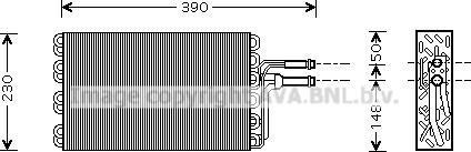 AVA VNV185 - Evaporator, air conditioning car-mod.net