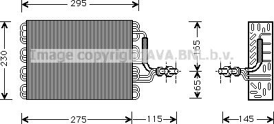 AVA VNV171 - Evaporator, air conditioning car-mod.net