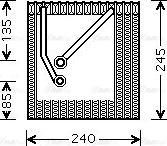 AVA VNV242 - Evaporator, air conditioning car-mod.net