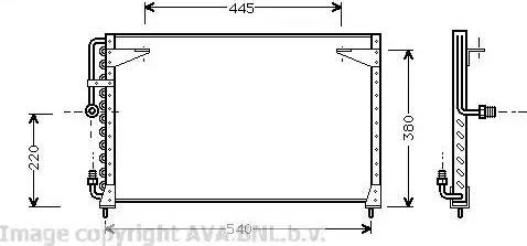 AVA VO 5080 - Condenser, air conditioning car-mod.net