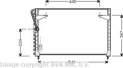 AVA VO 5072 - Condenser, air conditioning car-mod.net