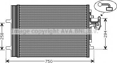 AVA VO5161 - Condenser, air conditioning car-mod.net