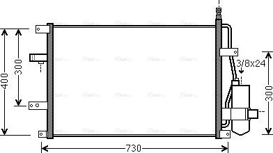 AVA VO5107D - Condenser, air conditioning car-mod.net