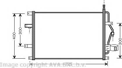 AVA VO 5107 - Condenser, air conditioning car-mod.net