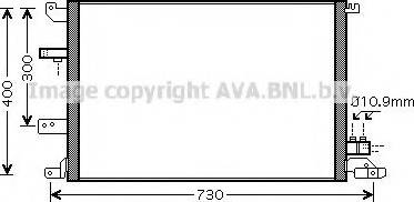 AVA VO 5138 - Condenser, air conditioning car-mod.net