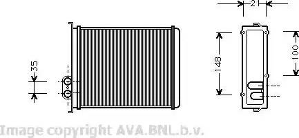 AVA VO 6085 - Heat Exchanger, interior heating car-mod.net