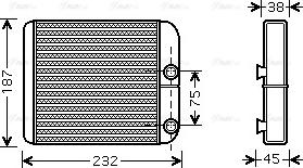 AVA VO 6129 - Heat Exchanger, interior heating car-mod.net