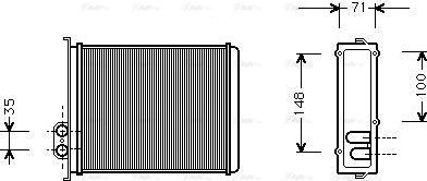 AVA VOA6085 - Heat Exchanger, interior heating car-mod.net