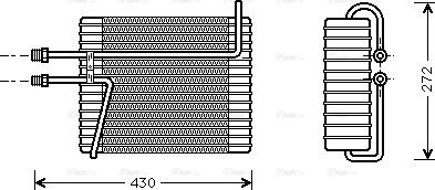AVA VO V026 - Evaporator, air conditioning car-mod.net