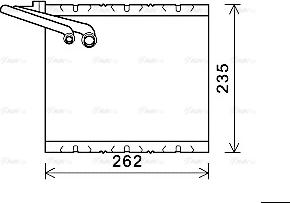 AVA VOV157 - Evaporator, air conditioning car-mod.net