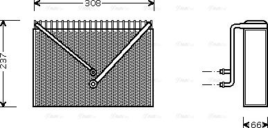 AVA VO V106 - Evaporator, air conditioning car-mod.net
