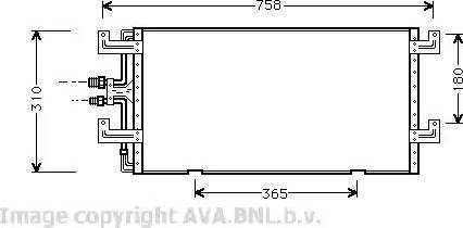 AVA VW 5145 - Condenser, air conditioning car-mod.net