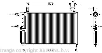 AVA VW 5138 - Condenser, air conditioning car-mod.net