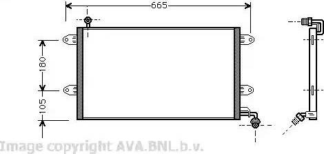 AVA VW 5137 - Condenser, air conditioning car-mod.net